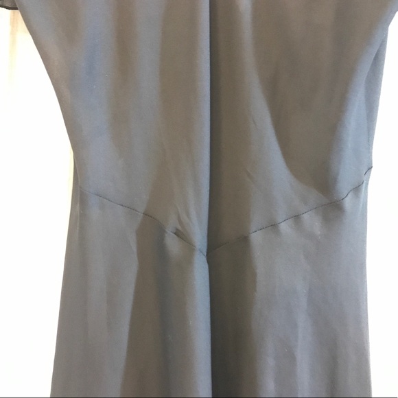 Betsey Johnson Sheer Black Chiffon V Neck Midi Dress Size M - Picture 7 of 10